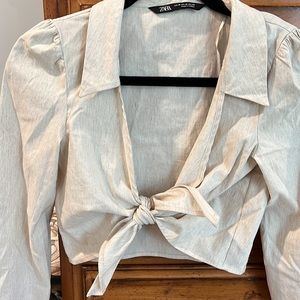 Zara tie crop top